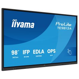 Iiyama TE9813A-B1AG Pantalla Interactiva 98" UHD IPS Android 14 8/128GB 450cd/m² Antiglare LAN WiFi-6/BT 5.0 OPS Slot VESA 400x400 Negro Precio: 4169.94999949. SKU: B12HT8EN2Q