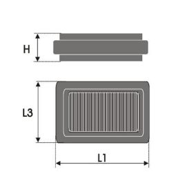 Green Filters Filtro Sustitucion P960174 Panel D1: 251 Mm D3: 113 Mm H23 Mm