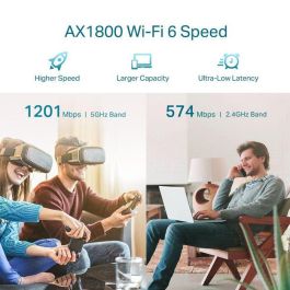 TP-Link RE605X Repeater AX1800 Wi-Fi 6 Range Extender con 1201 Mbit/s de velocidad de transferencia de datos