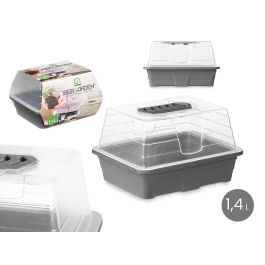 Invernadero Plastico 1,4 L Con Respiradero Ibergarden 21X12CM (16 Unidades)