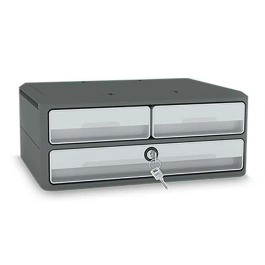 Cep Fichero Cajones de Sobremesa Moov Up 3 Cajones Color Gris Reciclado 80%