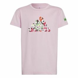 Camiseta de Manga Corta Infantil Adidas x Marimekko Rosa