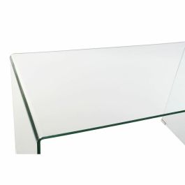 DKD Home Decor Glass 20 Escritorio Moderno Home Office Transparente Cristal Templado 70 x 74 x 125 cm