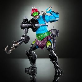 Masters of the Universe: New Eternia - Figura articulada Trap Jaw de 17,7cm con 30 puntos de articulación y múltiples accesorios intercambiables