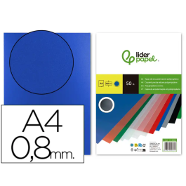Liderpapel Tapas de Encuadernación Polipropileno A4 0.8mm Azul Opaco Paquete de 50 Unidades Precio: 22.9000002. SKU: B127NETHPR