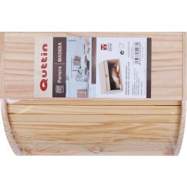 Quttin Panera de Madera con Persiana 40 x 25.5 x 18 cm para Cocina y Despensa (4 Unidades)