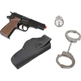 Gonher Pistola Set Policia 8 Tiros + Esposas 425/6 Juguete Metal +3 Años