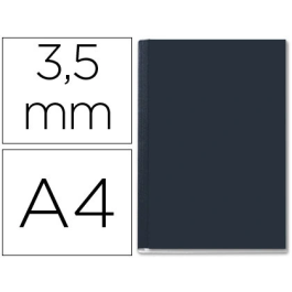 Leitz Tapa Encuadernacion Channel Rigida 35560 Negra Lomo AA Capacidad 10/35 Hojas Din A4 Carton