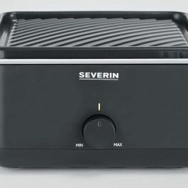 Severin RG2360 Parrilla Raclette Compacta para 4 Personas - Plato 24x24cm - Incluye 4 Cacerolas y Espátulas - Negro