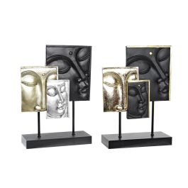 Figura Oriental DKD Home Decor Negro Dorado 8 x 30.7 x 22.5 cm (2 Unidades) Precio: 29.49999965. SKU: B1DQ55V822