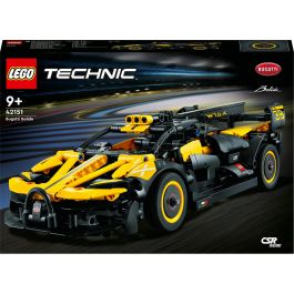 LEGO 42151 Bugatti Bolide Technic Coche de Carreras Amarillo/Negro con Motor W16, Dirección y Puertas de Tijera