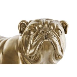 DKD Home Decor Figura Bulldog Loft Resina Dorada 17 x 23 x 38 cm (2 Unidades)