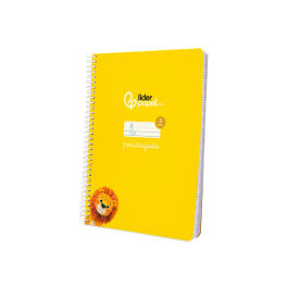 Liderpapel Cuaderno espiral Pautaguía A5 Tapa blanda 40 hojas 75gr Cuadro Pautado 5mm Color Amarillo