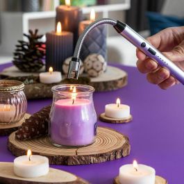 Pack Barbacoa Plegable de Acero Inoxidable para Carbón y Encendedor Eléctrico Recargable y Flexible InnovaGoods