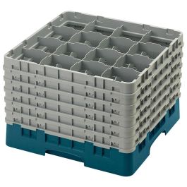 CAMBRO - 16S1214-414 - Cesta de lavado 16 comp. 6 alturas - 10,9 cm Ø máx. - alt. máx. 32,3 cm - 50 x 50 x 34,9 cm - Cerceta Precio: 116.89000026. SKU: B1KNHMR9ZK