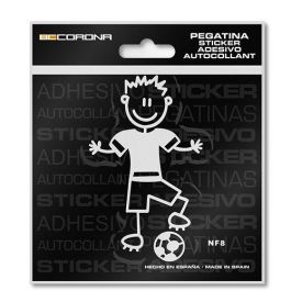 Abc ADH06680 Adhesivo Familia Hombre Fútbol para Ventanas de Coche