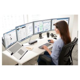 Kensington Brazo para Monitor 2TFT Ajustable en Altura con un Toque para Dos Monitores Montaje Escritorio Negro