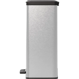 Curver Cubo de basura rectangular DECO BIN 65L Gris metalizado 49 x 29 x 61 cm CUR3253924839967