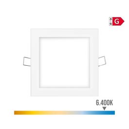 Edm Mini Downlight LED Empotrable Cuadrado 6W 6400K Luz Fría Blanco 11.7x11.7cm IP20 No Dimable