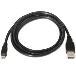 Aisens Cable USB 2.0 Tipo A a Micro USB B, 3.0 m, para móviles y cámaras digitales, Negro