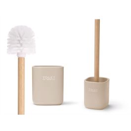 Berilo Escobillero Liso de Poliresina y Madera Beige de 9 x 37 x 9 cm con Mango de Madera y Cepillo Blanco (6 Unidades) Precio: 52.5000003. SKU: B1GVBJAG5E