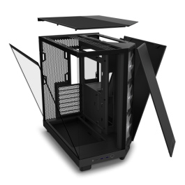 NZXT H6 Air Flow Midi Tower Negro - CC-H61FB-R1 - Ventiladores 3x120mm, Compatibilidad ATX/microATX/Mini-ITX, Vidrio Templado NZXT H6 Air Flow Midi Tower Negro - CC-H61FB-R1 - Ventiladores 3x120mm, Compatibilidad ATX/microATX/Mini-ITX, Vidrio Templado