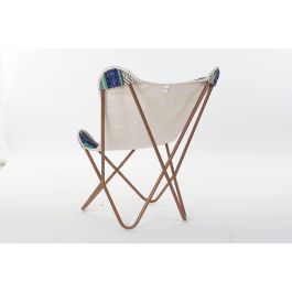 Sillon Indio DKD Home Decor Azul Marino 65 x 90 x 74 cm