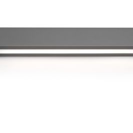 Emuca Kit de barra para armario Luxe, tira LED 4,5x8 Neonlynx V, sensor de movimiento RF Smart y convertidor Smart (24V DC), longitud 1.150mm, Luz blanca cálida 2.700K, Plástico y Aluminio, Titanio