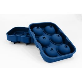 Inde Cubitera Flexible de Silicona Roja para 6 Cubitos de Hielo, 18 x 12.5 x 4.75 cm (24 Unidades)