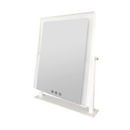 Espejo LED Táctil de Sobremesa DKD Home Decor Metal Blanco (35 x 2 x 45 cm)