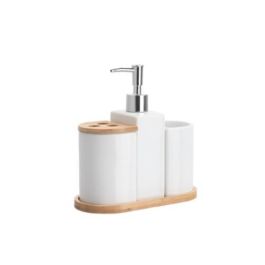 Baño DKD Home Decor Blanco Natural 10 x 19 x 19.5 cm Set de 4 Precio: 11.49999972. SKU: B13VPCDPP8