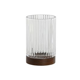 Vaso DKD Home Decor Transparente Marron 7.5 x 11.5 x 7.5 cm