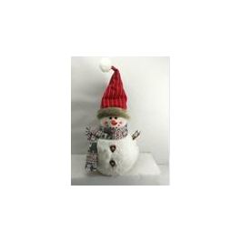 DKD Home Decor Estatua Decorativa Navidad Tradicional Muñeco de Nieve de Poliéster Blanco Rojo Gris - Perfecta para el Hogar 17x50x28 cm Precio: 8.08038. SKU: B138QRWZ5S