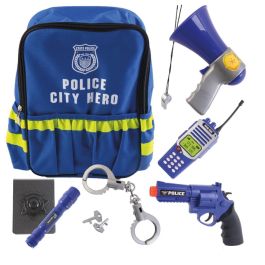 Tachan Mochila de Policía Set con 7 Accesorios: Pistola, Esposas, Megáfono electrónico y Linterna. Pilas incluidas. Edad +3 Precio: 24.95000035. SKU: B17F524FVA