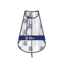 Real Madrid Impermeable para Perro Ajustable, Ropa de Lluvia Talla M Color Azul