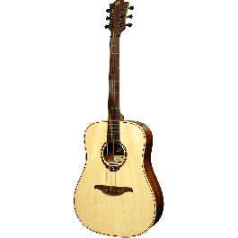 LAG Guitarra Acústica Dreadnought Tramontane 88 Tapa Abeto Engelmann Macizo Fondo y Laterales Khaya Acabado Brillante