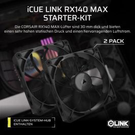 Corsair CO-9051044-WW iCUE LINK RX140 Max Ventilador doble de 2" de grosor para Refrigeración de PC