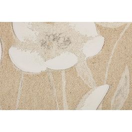 DKD Home Decor Cuadro Shabby Beige Blanco Cristal y PS 62.5 x 62.5 x 3.8 cm (2 Unidades)