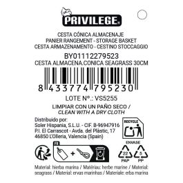 Inde Cesta Cónica Seagrass 30 cm