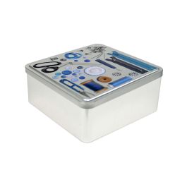 Estuche de metal para costura 19.7 x 19.7 x 8 cm - Inde (12 Unidades) Estuche de metal para costura 19.7 x 19.7 x 8 cm - Inde (12 Unidades)