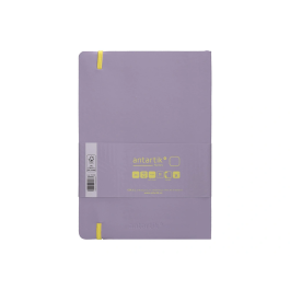 Antartik Cuaderno A5 Tapa Blanda Hojas Lisas Morado y Amarillo, 80 Hojas, 80 gr FSC
