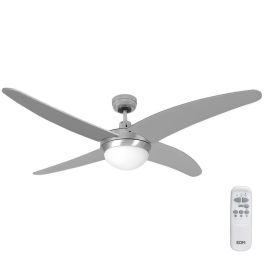Edm Ventilador de Techo Caspio, Plateado/Níquel, Ø132cm, 60W, 3 Velocidades, Mando a Distancia, con Luz Precio: 116.89000026. SKU: S7900603