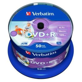Verbatim DVD+R Azo 4.7GB 16X Wide Printable Surface No-ID Pack 50 Unidades Precio: 33.4999995. SKU: B18BLN23ME