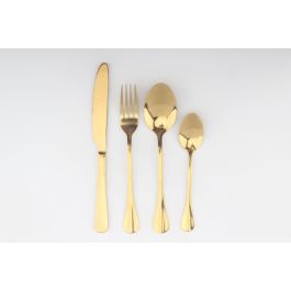 Cuberteria Basicos DKD Home Decor Dorado 0.3 x 23 x 1.8 cm Set de 16 Precio: 29.49999965. SKU: B1AGGLX2TQ