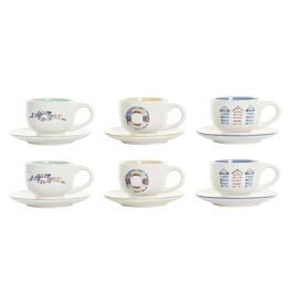 Cafe Mediterraneo DKD Home Decor Azul Verde 20 x 20 x 23 cm Set de 6