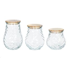 Bote Basicos DKD Home Decor Transparente Natural 13 x 19.5 x 13 cm Set de 3 Precio: 55.50000049. SKU: B183RWT88B