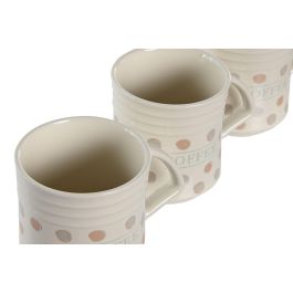 Mug Basicos DKD Home Decor Beige 8.5 x 9.5 x 12 cm Set de 4