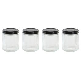 Bote Basicos DKD Home Decor Transparente Negro 9 x 11 x 9 cm Set de 4 Precio: 13.9149996612. SKU: B15C7VXXFJ