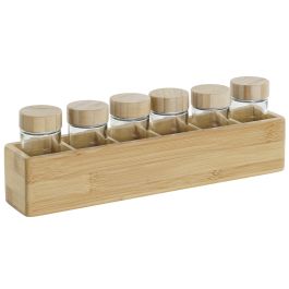 Especiero Basicos DKD Home Decor Natural 6.5 x 6.5 x 32.5 cm Set de 7