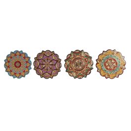 Salvamantel Indio DKD Home Decor Multicolor Dorado 20 x 1 x 20 cm (4 Unidades) Precio: 22.49999961. SKU: B1GMN7A97M